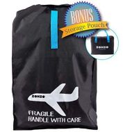 Zohzo Car Seat Travel Bag - Drawstring Bag for Air Travel (Black)