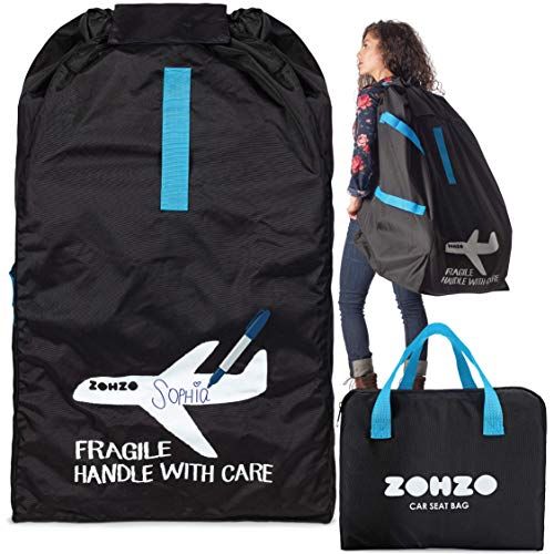  [아마존베스트]Zohzo Car Seat Travel Bag - Drawstring Bag for Air Travel (Black)