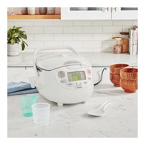  Zojirushi NS-ZCC10 5-1/2-Cup Neuro Fuzzy Rice Cooker and Warmer, Premium White