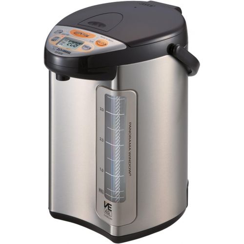 Zojirushi 586361-CV-DCC40XT America Corporation Ve Hybrid Water Boiler And Warmer, 4-Liter, Stainless Dark Brown Includes Milk Frother and Two Mugs with Spoons