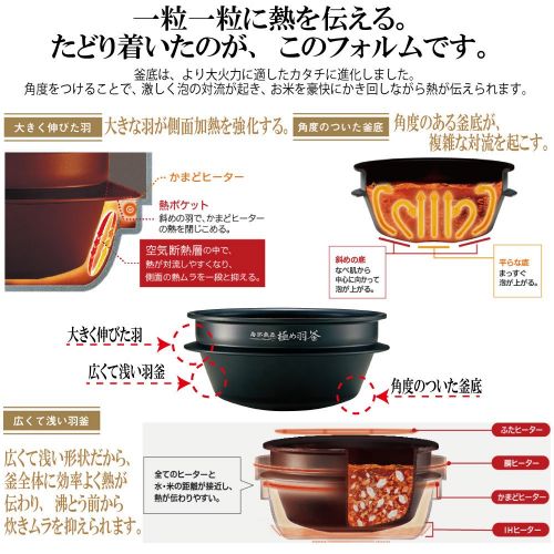  Zojirushi ZOJIRUSHI 5.5 Go (825g) cooked IH pressure rice cooker KIWAMEDAKI NW-AS10-BZ NANBU TEKK KIWAMEHAGAMA (prime Black)