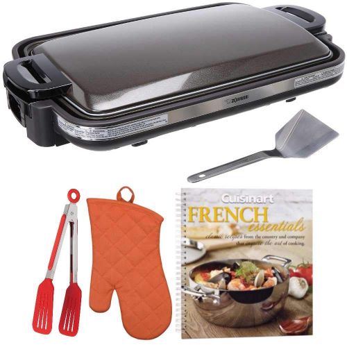  Zojirushi EA-DCC10 Gourmet Sizzler Electric Griddle + Free Cookbook, Oven Mitt and Flipper Tongs