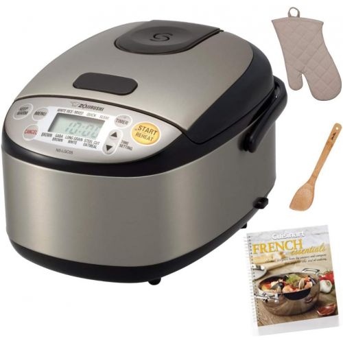  Zojirushi NS-LGC05 Micom Rice Cooker & Warmer + Free Cookbook, Bamboo Spatula and Oven Mitt