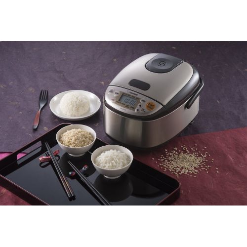  Zojirushi NS-LHC05XT Micom Rice Cooker & Warmer, Stainless Dark Brown