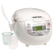 Zojirushi NS-ZCC10 5-1/2-Cup (Uncooked) Neuro Fuzzy Rice Cooker and Warmer, Premium White, 1.0-Liter