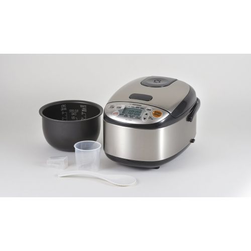  Zojirushi NS-LGC05XB Micom Rice Cooker & Warmer, 3-Cups (uncooked), Stainless Black