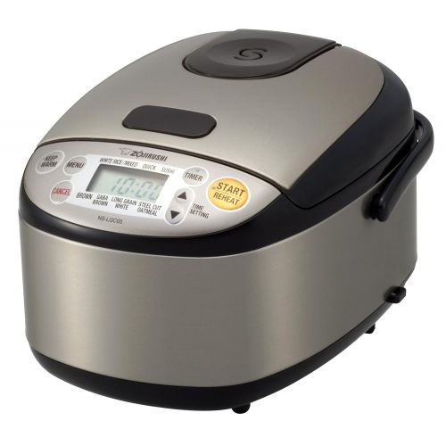  Zojirushi NS-LGC05XB Micom Rice Cooker & Warmer, 3-Cups (uncooked), Stainless Black