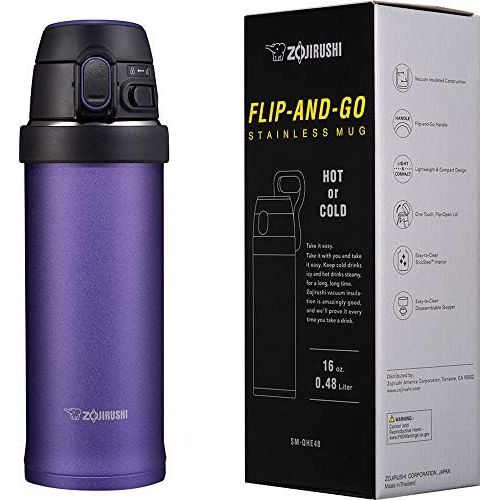  Zojirushi , Flip-and-Go Stainless Mug, 20-Ounce, Purple Dusk