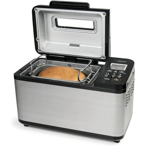  Zojirushi BB-PDC20BA Home Bakery Virtuoso Plus Breadmaker, 2 lb. loaf of bread, Stainless Steel/Black