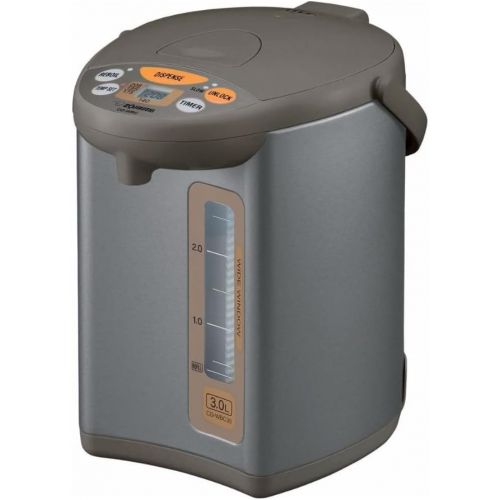  [아마존베스트]Zojirushi CD-WCC30 Micom Water Boiler and Warmer (Silver Dark Brown) with 4 Descaling Agents and Cup and Saucer Bundle (3 Items)