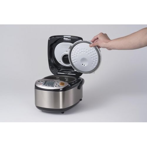  [아마존베스트]Zojirushi NS-LGC05XB Micom Rice Cooker & Warmer, 3-Cups (uncooked), Stainless Black