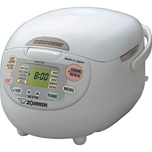  [아마존베스트]Zojirushi NS-ZCC18 10-Cup Neuro Fuzzy Rice Cooker, 1.8-Liters, Premium White