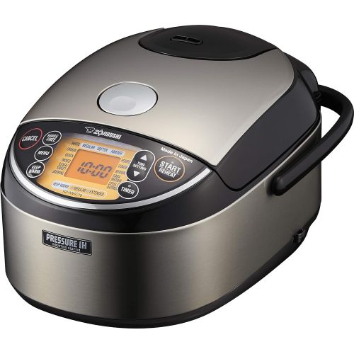  [아마존베스트]Zojirushi NP-NWC10XB Pressure Induction Heating Rice Cooker & Warmer, 5.5 Cup, Stainless Black, Made in Japan