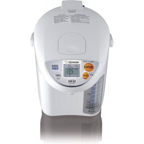  Zojirushi CD-LFC40 Panorama Window Micom Water Boiler and Warmer, 135 oz/4.0 L, White