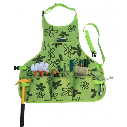 Zojo ZOJO Waterproof Garden Tool Apron with Tool Pockets fit for Gardening Workers mechanics, machinists, artists, chefs, tattoo, barbers, bartenders, gardener and more (10 Pack, Coffee