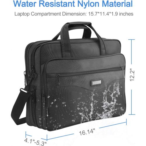  [아마존베스트]Laptop Bag 15.6 inch, Mens Laptop Briefcase, Expandable Carry on Computer Case, Business Office Attache, Zokaliy Lightweight Water Resistant Shoulder Messenger Bag for MacBook Acer