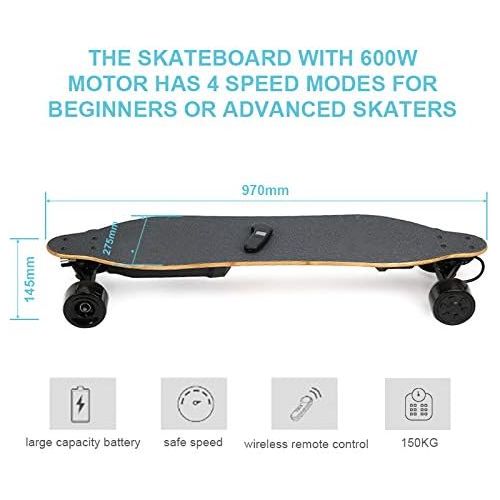  Zokop Cheap Dual hub Motors Electric Skateboard Learn to use in Five Minutes Daily Transportation Electric Longboard for Adults