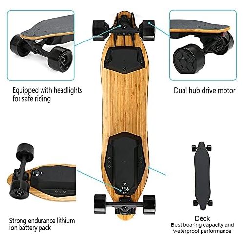  Zokop Cheap Dual hub Motors Electric Skateboard Learn to use in Five Minutes Daily Transportation Electric Longboard for Adults