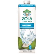 Zola 100% Natural Coconut Water, 1 Liter (Pack of 12)
