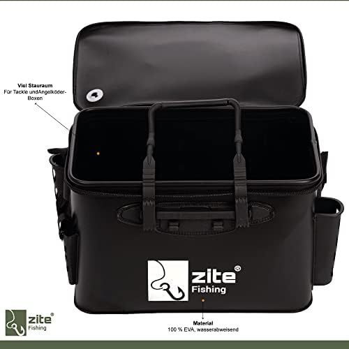  [아마존베스트]Zite Fishing Waterproof Fishing Bag - Eva Spinning Bag with Carry Handle & Shoulder Strap - For Boat Fishing & Spin Fishing