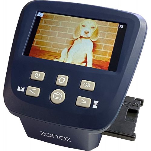  zonoz FS-Five Digital Film & Slide Scanner - Converts 35mm, 126, 110, Super 8 & 8mm Film Negatives & Slides to JPEG - Includes Large Bright 5-Inch LCD, Easy-Load Film Inserts Adapt