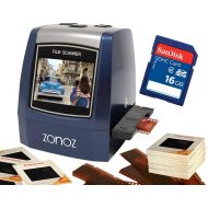 [아마존베스트]ZONOZ FS-3 22MP All-in-1 Film & Slide Converter Scanner w/16GB SD Memory Card, Speed-Load Adapters for 35mm, 126, 110 Negative & Slides, Super 8 Films - Worldwide Voltage 110V/240V