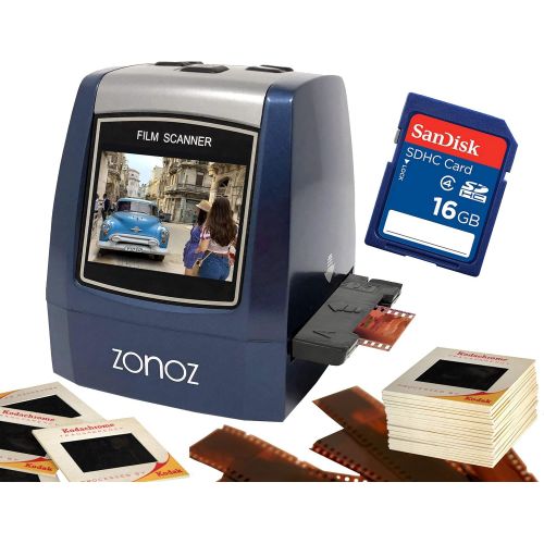  [아마존베스트]ZONOZ FS-3 22MP All-in-1 Film & Slide Converter Scanner w/16GB SD Memory Card, Speed-Load Adapters for 35mm, 126, 110 Negative & Slides, Super 8 Films - Worldwide Voltage 110V/240V