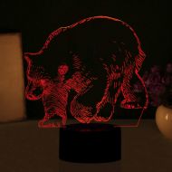 Zonxn 3D Led Table Lamp Touch Switch Lamp Color Changing Polar Bear Shape Mood Lighting Home Decoration Kid Bedroom Animal Night Light
