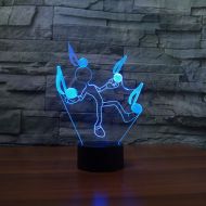Zonxn Visual 7 Colors 3D Led Novelty Music Notation Humanoid Night Light USB Gesture Sleep Mood Table Lamp Bedside Decor Lighting Gift