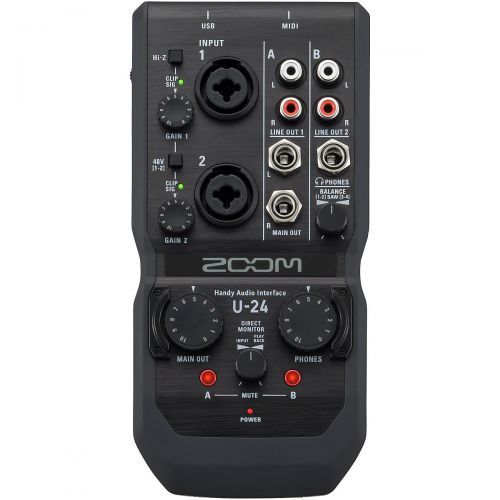  Zoom},description:The U-24 is a compact, 2-in4-out audio interface that provides all of the essential tools you need for recording and performing with high resolution, 24-bit96 k