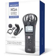 Zoom H1n Handy Recorder (Old Model, H1n-VP) Portable Recorder, Onboard Stereo Microphones, Camera Mountable, Records to SD Card, USB Microphone, with Case, USB Cable, Windscreen, & Power Adapter