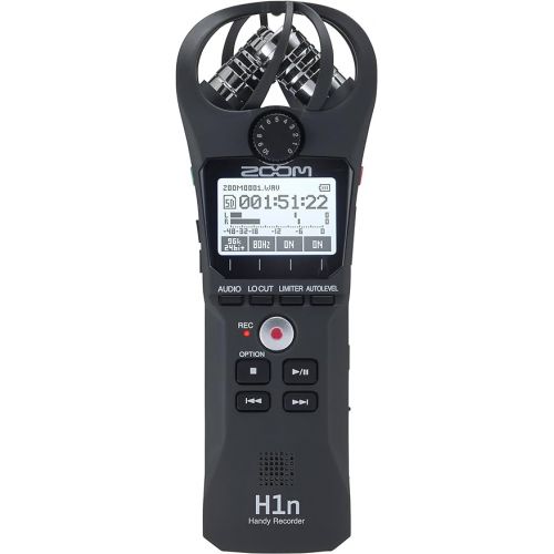  Zoom H1n Handy Recorder (Old Model, H1n-VP) Portable Recorder, Onboard Stereo Microphones, Camera Mountable, Records to SD Card, USB Microphone, with Case, USB Cable, Windscreen, & Power Adapter