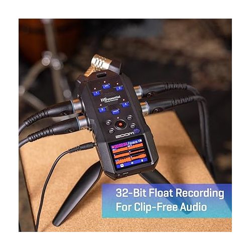  Zoom H6essential (2024 Model, Essential Series) with 32-Bit Float, Accessibility, 6-Track Recorder, Stereo Microphones, 4 XLR/TRS Inputs, USB Audio Interface, for Musicians, Podcasters, & Filmmakers
