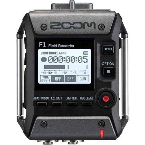  Zoom F1-SP On-Camera Microphone and Recorder, Audio for Video Recorder, Records to SD Card, Outputs to Camera, Battery Powered, Includes Shotgun Microphone