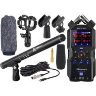 Zoom H4essential New H4n 4-Track Recorder with Ritz Gear Professional Video, Cinema and Broadcasting Shotgun Microphone for Indoor & Outdoor Film, Interview & Studio Complete Recording Kit (Black)