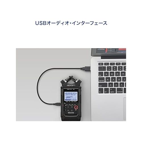  ZOOM Handy Recorder PCM Recorder 4 Track MTR XY Stereo Microphone Mount to SLR Camera 2020 Model ASMR H4nPro/Black