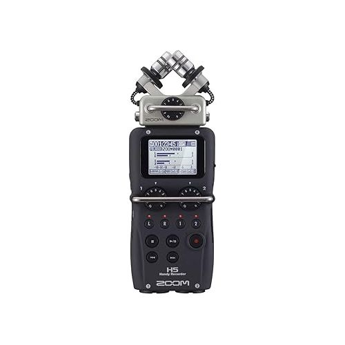  Zoom H5 Handy Recorder Kit with a Custom Windbuster, AD-17 AC Adapter, Closed-Back Stereo Headphones and a 16GB Memory Card