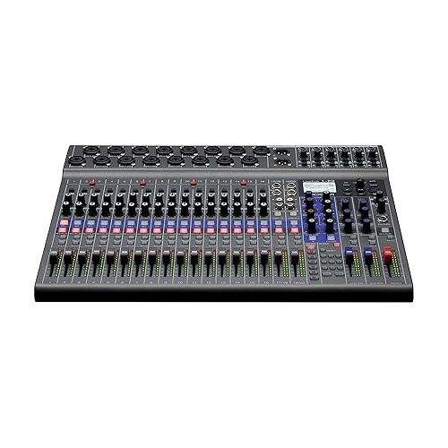  Zoom LiveTrak L-20 Digital Mixer & Multitrack Recorder, 20-Input/ 22-Channel SD Card Recorder, 22-in/4-out USB Audio Interface, 6 Customizable Outputs, Wireless iOS Control