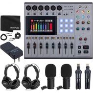 Zoom PodTrak P8 Multitrack Podcast Recorder + 2x Zoom ZDM-1 Podcast Mic + Zoom BTA-2 Bluetooth Adapter + 2x Headphones + 2x Windscreen + XLR Cable - Top Value Bundle