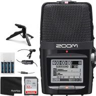 Zoom H2n 2-Input / 4-Track Portable Handy Recorder with Onboard 5-Mic Array + SanDisk 32GB Memory Card + Lavalier Mic + Batteries & Charger + Tabletop Tripod - Top Value Bundle