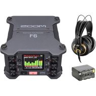 Zoom F6 6-Input / 14-Track Multi-Track Field Recorder with AKG K 240 Headphones (2 Items)