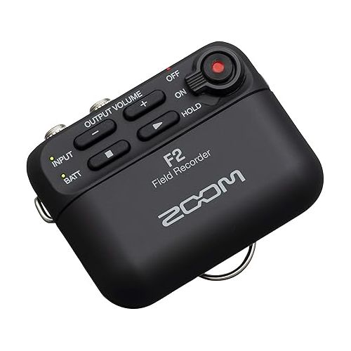  Zoom F2 Lavalier Body-Pack Compact Recorder, 32-Bit Float Recording, No Clipping, Audio for Video, Records to SD, and Battery Powered with Included Lavalier Microphone