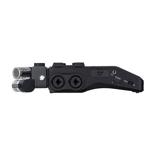  Zoom H6 All Black 6-Track / 6-Input Portable Recorder with Single Mic Capsule, Boya Omnidirectional & Cardioid XLR Lavalier Mic Bundle