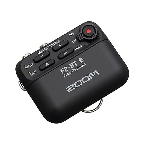  Zoom F2-BT Ultracompact Bluetooth-Enabled Portable Field Recorder with Lavalier Microphone + 32GB microSDHC Memory Card + AAA Alkaline Batteries + Cleaning Cloth - Top Value Bundle