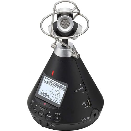  Zoom H3-VR 360° Audio Recorder, Records Ambisonics, Binaural, and Stereo, Battery Powered, Records to SD Card, Wireless Control, for VR & Surround Sound Video, Music, and Streaming