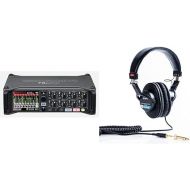 Zoom F8n Pro Professional Field Recorder/Mixer, Audio for Video, 32-bit/192 kHz Recording, 8 XLR/TRS Inputs, Timecode, Dual SD Card Slots & Sony MDR7506 Professional Large Diaphragm Headphone