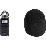 Zoom H5 Handy Recorder & On-Stage Foam Ball-Type Microphone Windscreen, Black