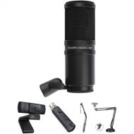 Zoom ZDM-1 Livestreaming Audio/Video Kit with Mic, Webcam, Interface, and Boom Arms