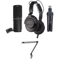Zoom ZDM-1 Podcast Mic Kit with Mic Cable, Stand, and Boom Arm