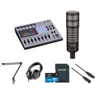 Zoom PodTrak P8 Podcast Value Kit with Limelight Mic, Boom Arm, and Headphones